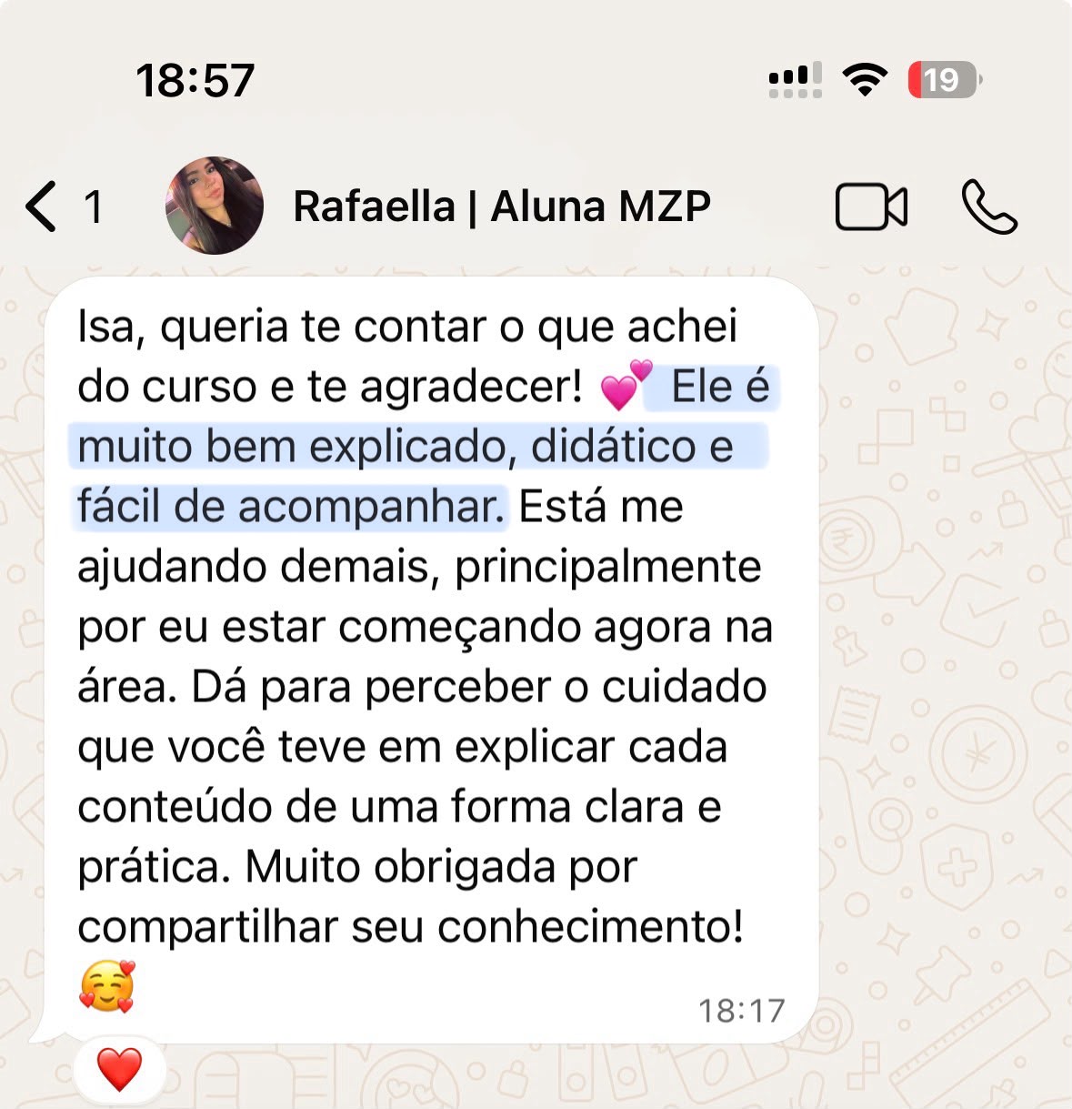 DEPOIMENTO DA RAFAELLA
