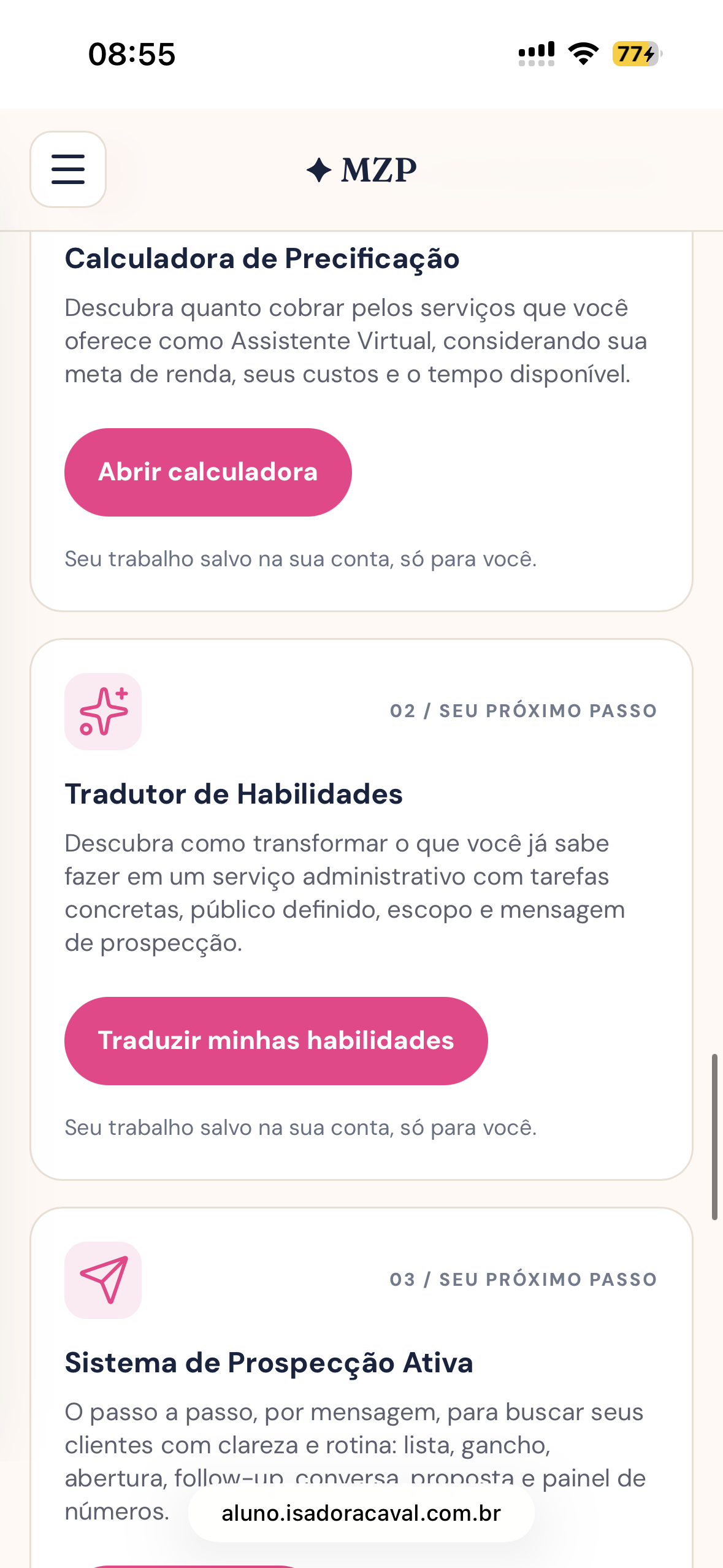 Calculadora de Precificação, Tradutor de Habilidades e Sistema de Prospecção Ativa